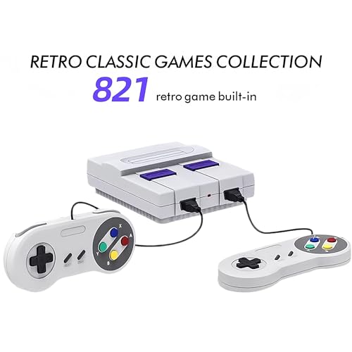 Arrocent Super Retro Game Console Classic Mini Hdmi System With Built In 821 Old School Video Games thumb #1