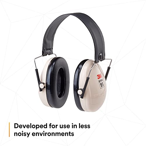 Image of 3M PELTOR Hearing Protection Optime 95 Earmuffs, Adjustable Earcups, E-A-Rfit Compatible, Stainless Steel