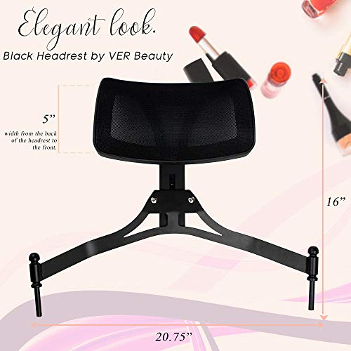 Ver Beauty Professional Tall Directors Chair Foldable With Head Rest - Aluminum Makeup Chair For Makeup Artist - Portable Barber Chairs - Rose Gold Trimming #TOP2