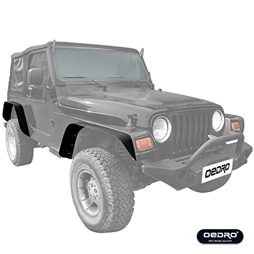 Image of OEDRO Flat Fender Flares Compatible for 1997-2006 Jeep Wrangler TJ & LJ