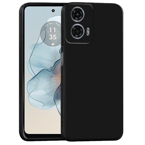 Image of Back Cover for Motorola Moto G34 5G / G45 5G | Full Camera Protection | Premium Liquid Silicon Case | Flexible Bumper Case for Motorola Moto G34 5G / G45 5G (Black)