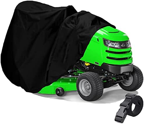 Lawn Mower Cover -Riding Mower Cover Heavy Duty 420D Polyester Oxford, Waterproof, UV Resistant, Universal Size Tractor Cover Fits Decks up to 54’’ with Storage Bag