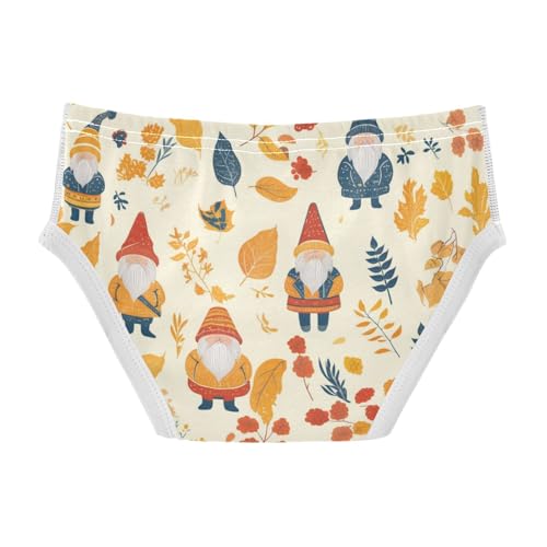 KLL Autumn Gnomes Yellow Leaves Berries Vintagoddler Boys Comfort Briefs Breathable Undies2