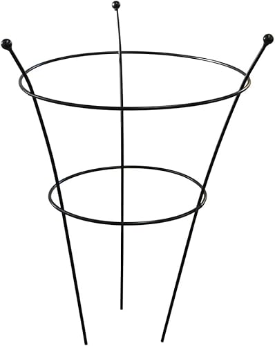 Large Peony Frame Outdoor Heavy Duty Herbaceous Garden Plant Support Ring for Perennial Flowers Border Cage 66cm x 42cm (1 x Peony Frame)