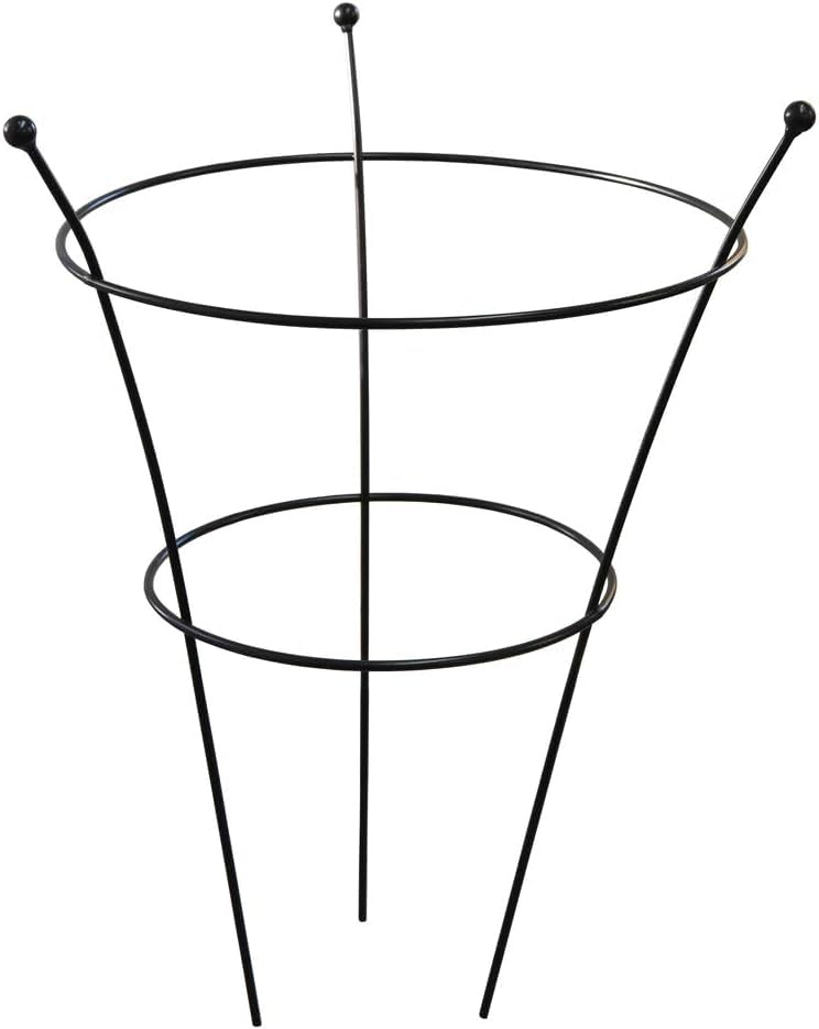 Large Peony Frame Outdoor Heavy Duty Herbaceous Garden Plant Support Ring for Perennial Flowers Border Cage 66cm x 42cm (1 x Peony Frame)