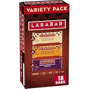 Larabar Chocolate Variety Pack, Fruit and Nut Bars, Gluten Free and Vegan, 28.8 oz, 18 Ct