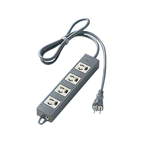 オーディオ用　６口電源タップ（金属筐体）B 雷ガード付6個口節電タップ2mブラック｜YAZAWA CORPORATION