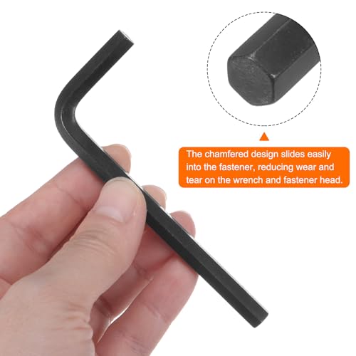Image of HARFINGTON 20pcs Hex Key Wrench 1 /4 inch L-Shape Hexagon SAE Wrenches Chrome Vanadium Steel Repairing Tool for Home Repair, Black