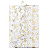 CALIDAD PREMIUM: Hecho de papel de buena calidad, no es fácil de rasgar; El patrón es claro y brillante, será un buen adorno para tu regalo.