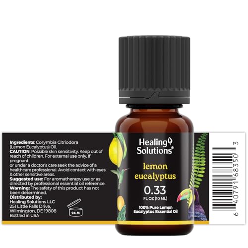 Healing Solutions Lemon Eucalyptus Essential Oil - 0.33 Fluid Ounces - Thumbnail 2