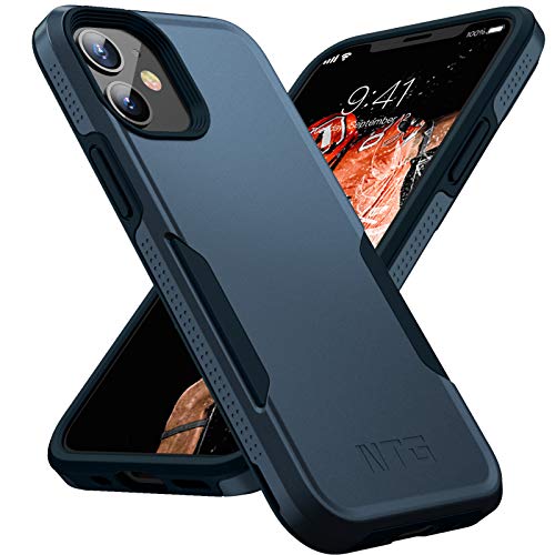NTG Military Shockproof iPhone 12 Case [2 Layer Structure Protection] [Military Grade Anti-Drop] Hard Slim iPhone 12 Phone Case, Shockproof Protective Phone Case for iPhone 12 (6.1 inch), Blue