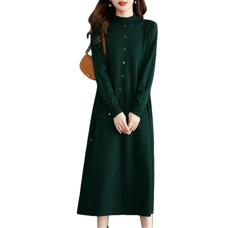 Robe en tricot ample maille douce et coupe fluide longueur genou - 2