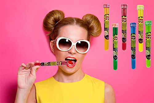 Liquid Sour Candy, Formula Sour Test Tube Candy, Shock Your Buds, Assorted Flavors (6-Pack) #TOP5