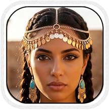 Yean Head Chain Jewelry Gold Headpiece Sequin Hair Chain for Women