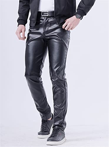 GIBZ Elastic Pants Men Youth Leather Pants Casual Sports Running Trousers2