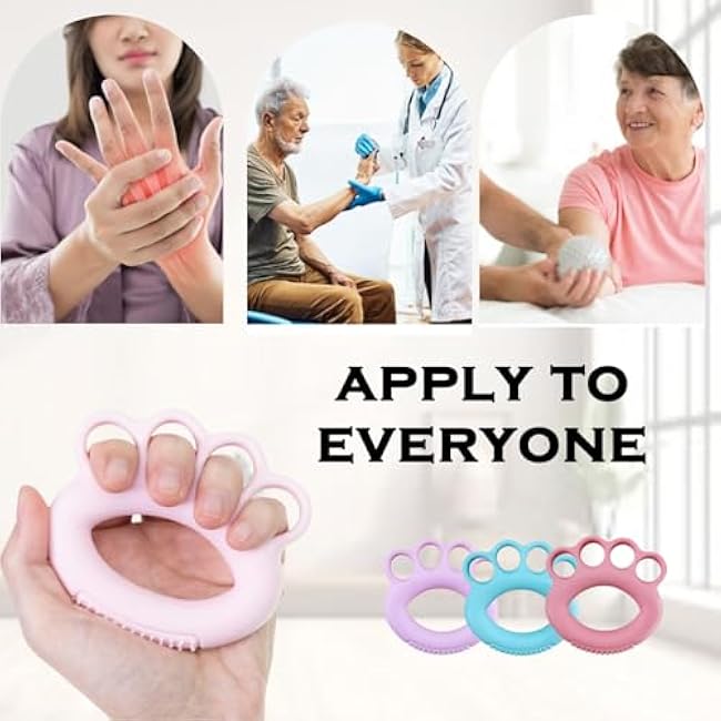 DEEYOTA Finger Exerciser & Hand Strengthener Rehab,Hand Exercisers for Therapy,Hand Exerciser,Grip Exerciser Hand Strengthener£¨4 Pcs£©
