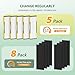 5 Pack FLT4825 True HEPA Filter B Replacement with Activated Carbon Pre-Filters Compatible with Guardian Air Purifier AC4825 AC4300 AC4800 AC4900 AC4850