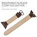 SWEES Slim Leather Band Compatible for Apple Watch 38mm 40mm 41mm 42mm Series 10, Slim Thin Elegant Top Grain Genuine Leather Strap Compatible for iWatch Series 10 9 8 7 6 5 4 3 2 1 SE Women
