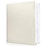 Hermoso planificador de boda minimalista libro y organizador,