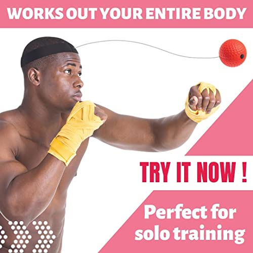 Perfect Life Ideas React Reflex Ball - Boxing Gifts For Men And Women - Boxing Reflex Ball Headband Set With Elastic Headband Punching Ball To Work Out Your Entire Body #TOP5