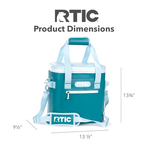RTIC-Soft-Cooler-20-Can-Insulated-Bag-Portable-Ice-Chest-Box-for-Lunch-Beach-Drink-Beverage-Travel-Camping-Picnic-Car-Trips-Floating-Cooler-Leak-Proof-with-Zipper-Deep-Harbor
