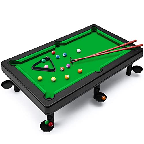 CNANRNANC Mini Pool Billardtisch, Mini Tabletop Billard Set, Kleine Billardtisch Spiel Set Spaß Haus & Büro Schreibtisch Spiele Set, Billardtisch-Spielset Spiel für Kinder-L Cover