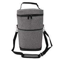 Navaris 12 Compartment Bottle Bag - Bottle Carrier Bag For Wine, Drinks Bottles - Reusable Grocery Bag For Shopping And Storage - Black