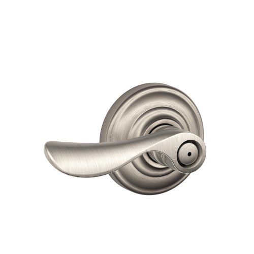 Schlage Champagne Privacy Lever, Andover Rose, Satin Nickel , 2.3 x 5 x 2.8 inches - FA40CHP619/F40CHP619AND - image 1