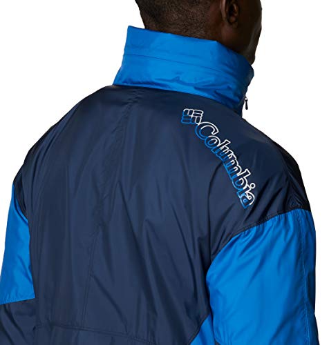 Columbia Men's Point Park Lined Windbreaker, Collegiate Navy/Bright Indigo, 2X Big #TOP5
