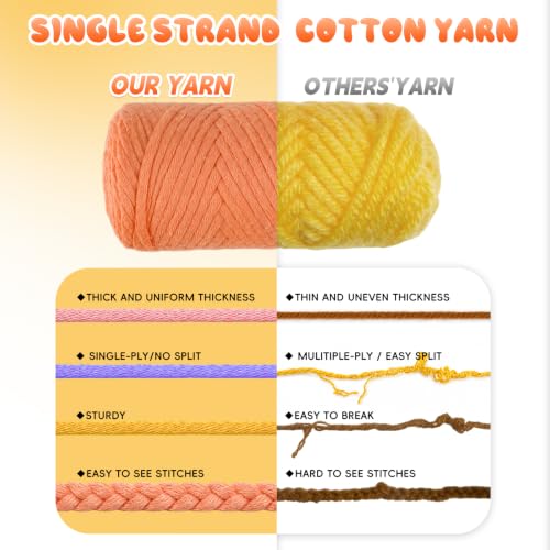 Image of Gipony Crochet Kit for Beginners Animal,Crochet Animal Kits,Crocheting Kit for Starters,Learn to Crochet with Step-by-Step Video Tutorials,Beginner Crochet Kits Adults(Yellow Cat + Orange Cat)