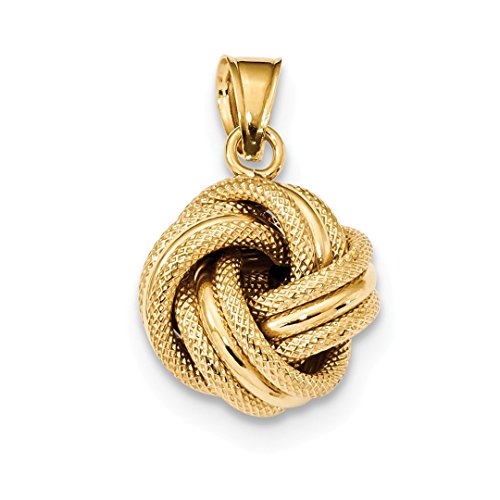14K Yellow Gold Love Knot Necklace Pendant Charm Fine Jewelry For Women Gifts For Her #TOP6