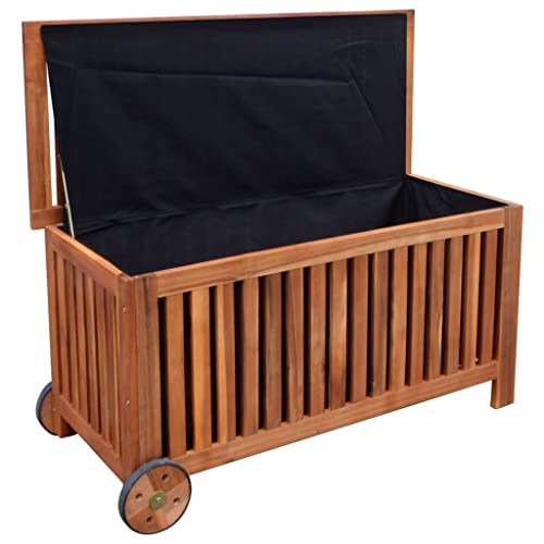 Genérico Arcón de jardín Madera 118x52x58 cm,Cajas de almacenaje para exteriores-41772