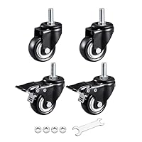4X Ruote Girevoli Multiuso In Poliuretano - Set Ricambio Per Mobili E Sedie Con Viti M8/M10/M12 - 3