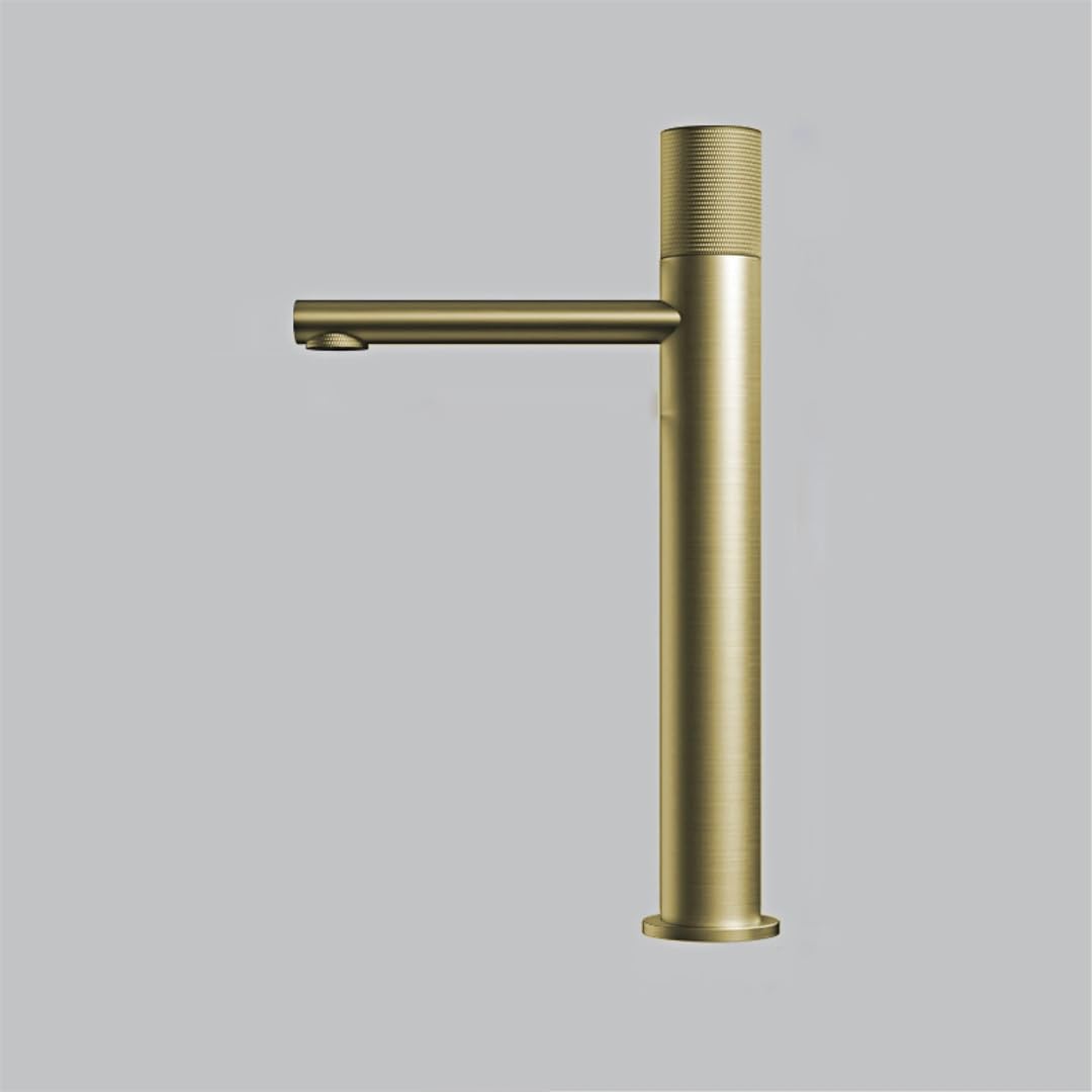Robinet de salle de bain en laiton luxe or brossé pour vasque d'hôtel haut de gamme