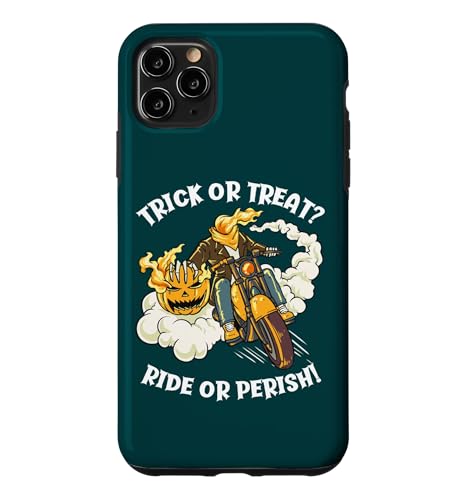 Trick Or Treat Ride Or Perish �ʔ��� �n���E�B�� �p���v�L�� �o�C�J�[ �X�}�z�P�[�X iPhone 11 Pro Max �p