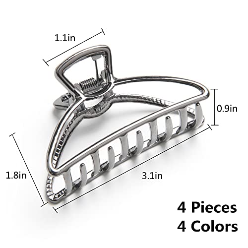 4 piezas pinzas metálicas para cabello 3 pulgadas miniatura 3
