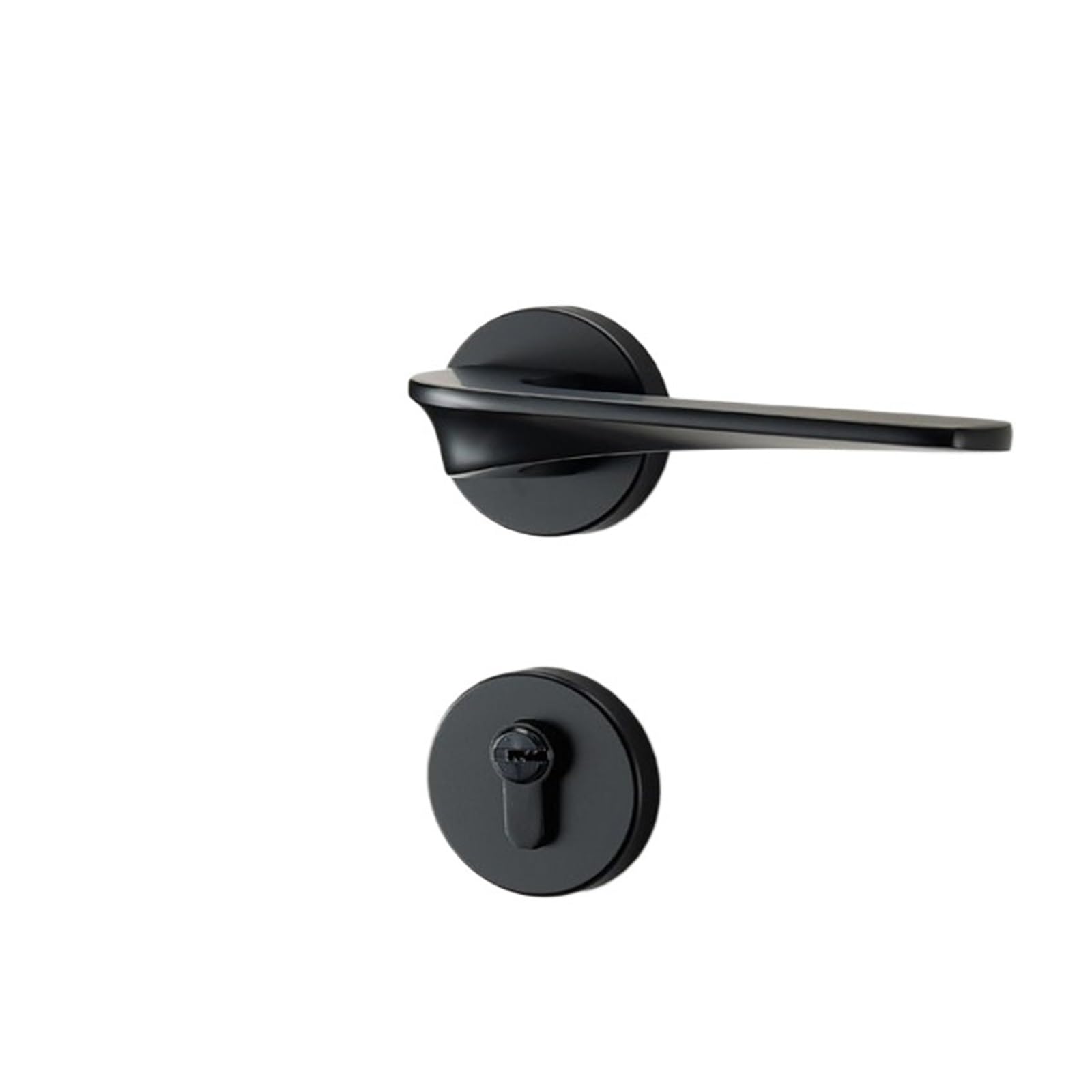 NYRXRYTCA Black Household zinc Alloy Mechanical Door Lock Bedroom Silent Magnetic Split Lock Furniture Hardware(Black 5845 silent)