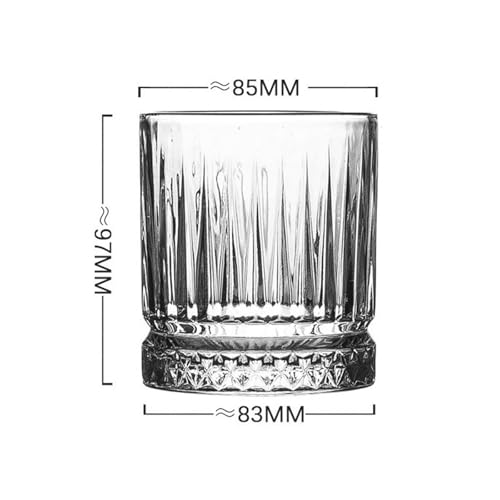Vasos de whisky de cristal tallado Diamond Stripe para licores premium en casa 4