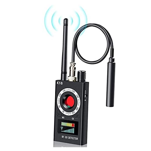 RUIZHI K18 DéTecteur RF sans Fil Anti-Espion,DéTecteur de CaméRa CachéE Anti Espion,Multi-Fonction GSM Finder Radar Radio Scanner Alarme De Signal sans Fil