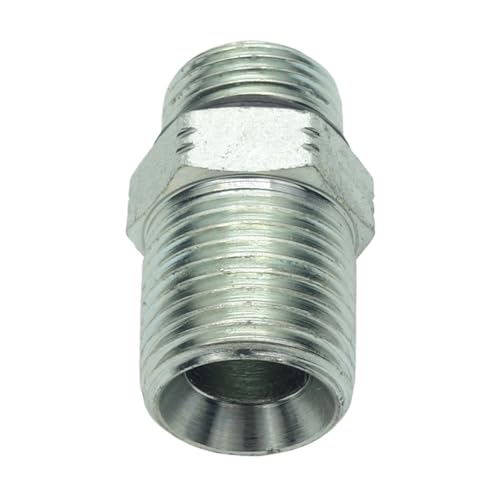 Image of 1 Piece 1 /2 inch Male ORB O-Ring Boss x 1 /2 inch Male Pipe Adapter Steel Hydraulic Fitting