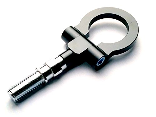 【Ocean go】 選べる カラー 汎用 アルミ 牽引 フック 国産車 折りたたみ 脱着式 可倒式 (ブラック)