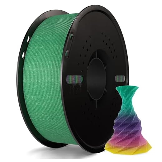 Miailuy 1.75mm Rainbow Effect PLA 3D Printer Filament(RainbowStarrySky),3D Silk Rainbow Filament Changes Color with Viewing Angle, Dimensional Accuracy +/-0.02mm, 2.2lbs/Spool