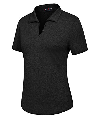 Juniors' Sports Short-Sleeve Fitted Polo T-Shirt Tops(Xl,Black) #TOP1