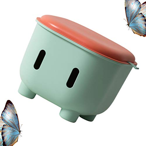 Banquinho de brinquedo Otomano da Hemoton para sala de jogos, caixa de brinquedo que economiza espaç