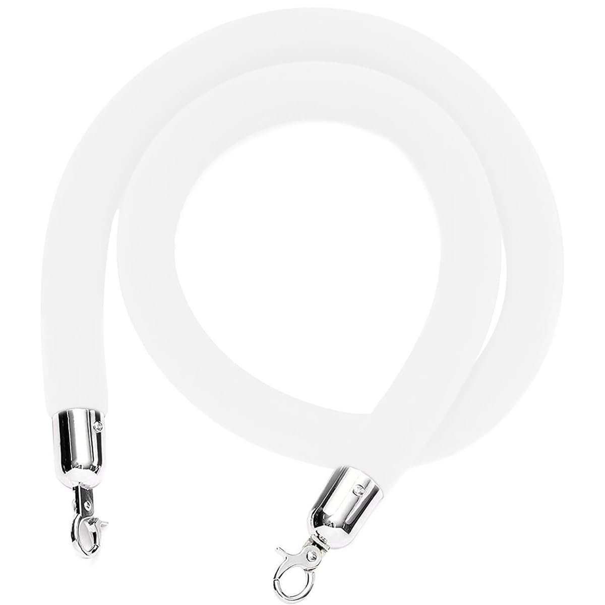 GLDYTVF VIP Velvet Stanchion Rope Barrier5ft Thick Queue Control Rope for Hotels Hospitals BanksWhite Crowd Management Solution