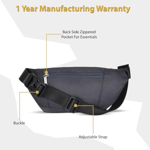 Image of Lavie Sport Alps Fanny Pack Bag | Travel Pouch with Crossbody Strap | Hiking Travel Camping Running Sports with Adjustable Strap |Unisex Fashion Waist Bag for Men & Women