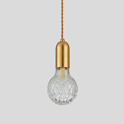 Miniatura 5 de Bedroom Glass Shade Small Pendant Lighting, Adjustable Ceiling Hanging Mount Lamp Compatible with Dinning Room Hallway Cafe Cloakroom Suspension