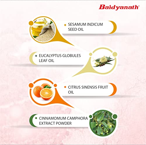 Image of Baidyanath Ayurved Mahasugandhit Oil - Ayurvedic Tel /Tail | Helps to Calms the mind, Induces Deep Relaxation | For Natural Sleep, Relieves Stress, Anxiety, Tension and Headache | 200 Ml (100Ml x Pack of 2)