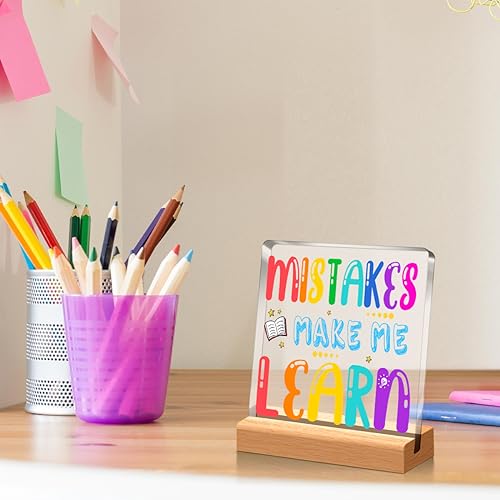 Decoração de mesa motivacional, presentes de incentivo para meninas, meninos, crianças, placa de acr