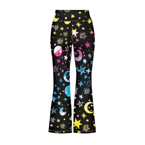Image of Girls Flare Leggings 5-14T Cute Bell Bottoms for Girl Yoga Pants for Gym